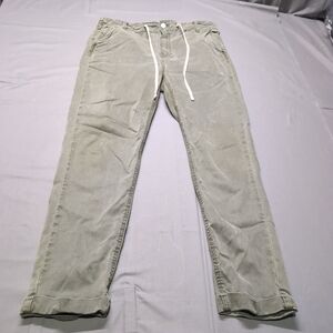PAIGE Womens Green Cropped Ankle Pants‎ Drawstring Lyocell Size 30